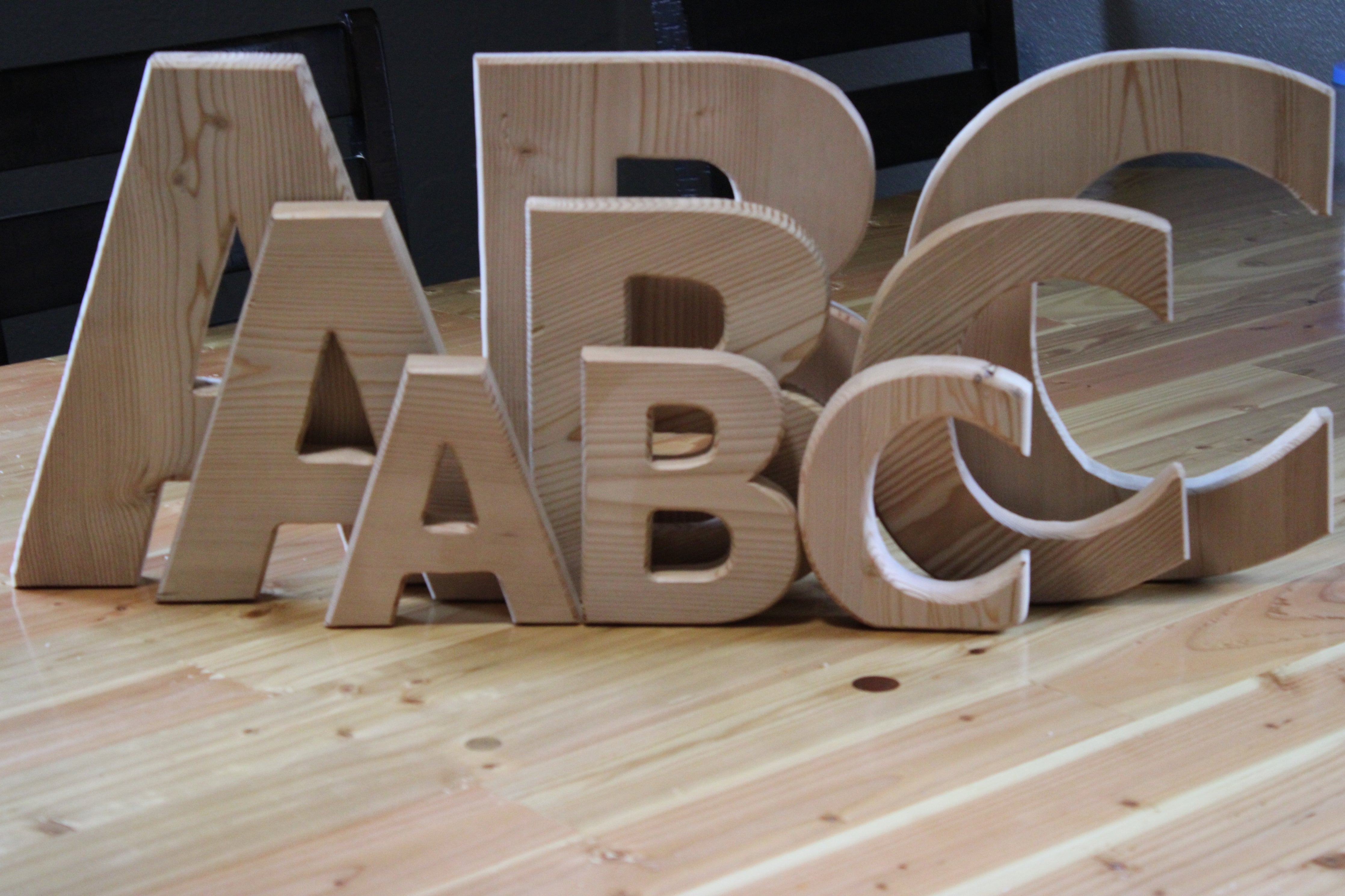 thumbnail image 2 of 14 Inch Wooden Letters – Unfinished Wall Letters – Custom Sizes Available – USA Made 2 of 4